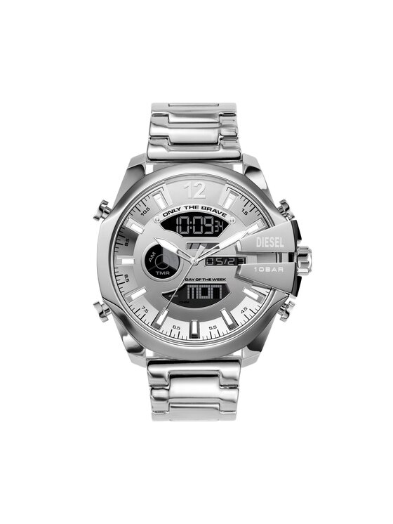 Diesel Diesel Pulkstenis Mega Chief DZ4648 Sudraba