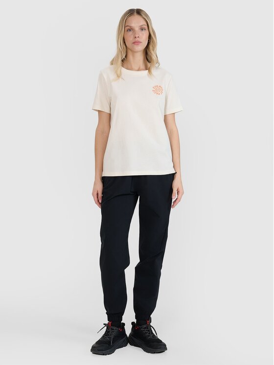 4F 4F T-Shirt 4FWSS25TTSHF1994-11S Λευκό Oversize