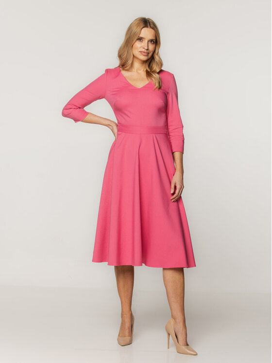 Willsoor Willsoor Sukienka koktajlowa 67864 Różowy A-Line Fit