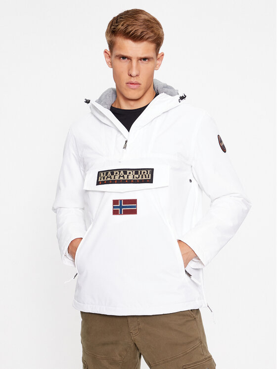Napapijri Napapijri Anorak stiliaus striukė NP0A4GMD Balta Regular Fit