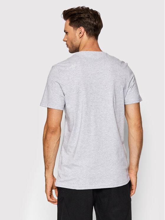 4F 4F T-Shirt NOSH4-TSM352 Szary Regular Fit