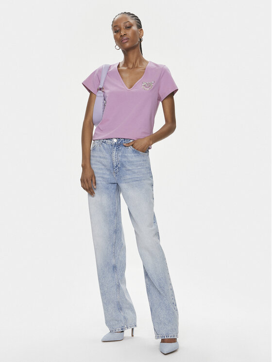 PINKO Pinko T-Shirt Turbato 100372 A1R7 Růžová Regular Fit