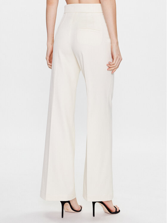 Marella Marella Hlače iz tkanine Hiamre 2331310631 Écru Loose Fit