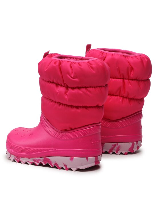 Crocs Crocs Śniegowce Classic Neo Puff Boot K 207684 Różowy