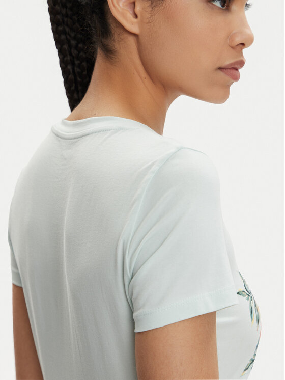 Guess Guess T-shirt W4GI24 J1314 Celeste Slim Fit