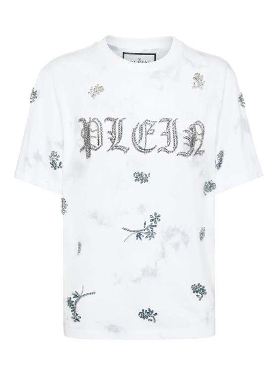 PHILIPP PLEIN PHILIPP PLEIN T-Shirt 21693 Błękitny Over Fit