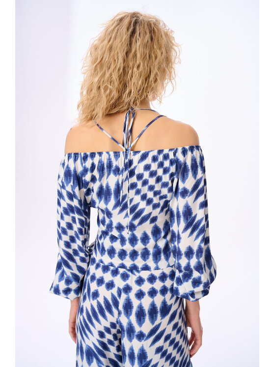 blue shadow blue shadow Bluzka La Scala Niebieski Standard Fit