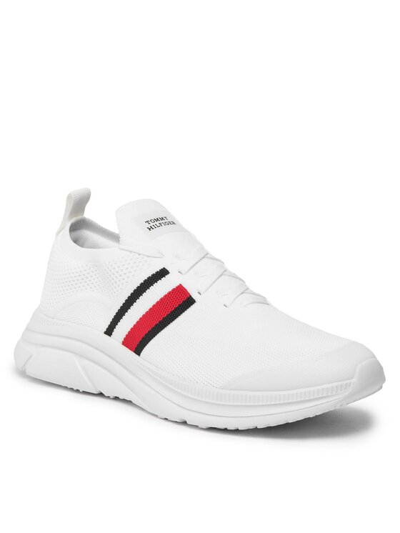 Tommy Hilfiger Tommy Hilfiger Αθλητικά Modern Runner Knit Stripes Ess FM0FM04798 Λευκό