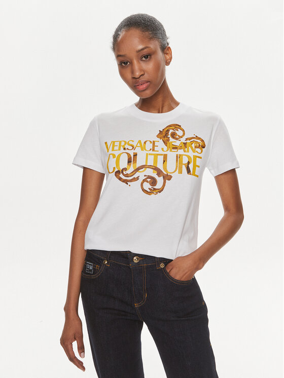 Versace Jeans Couture Versace Jeans Couture T-Shirt 76HAHG00 Weiß Slim Fit