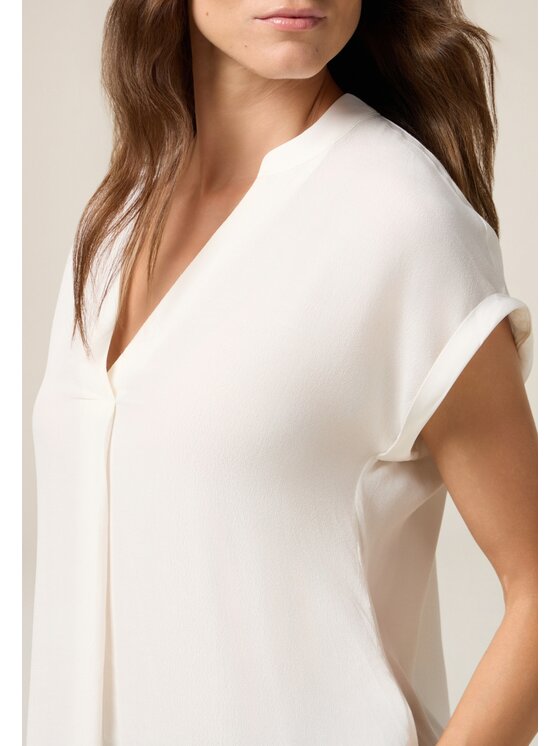 Oltre Oltre Blusa 2449J000672N011 Bianco Regular Fit