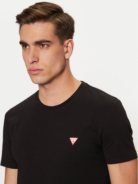 Guess Guess Tričko M2YI24 J1314 Čierna Slim Fit