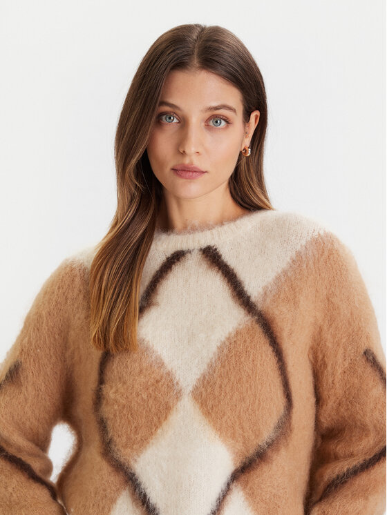 ViCOLO ViCOLO Sweter 55042F Écru Regular Fit