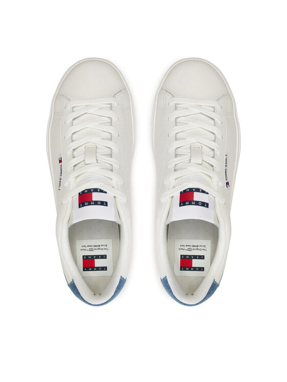 Tommy Jeans Tommy Jeans Tenisice Tjw Cupsole Sneaker Denim EN0EN02652 Écru