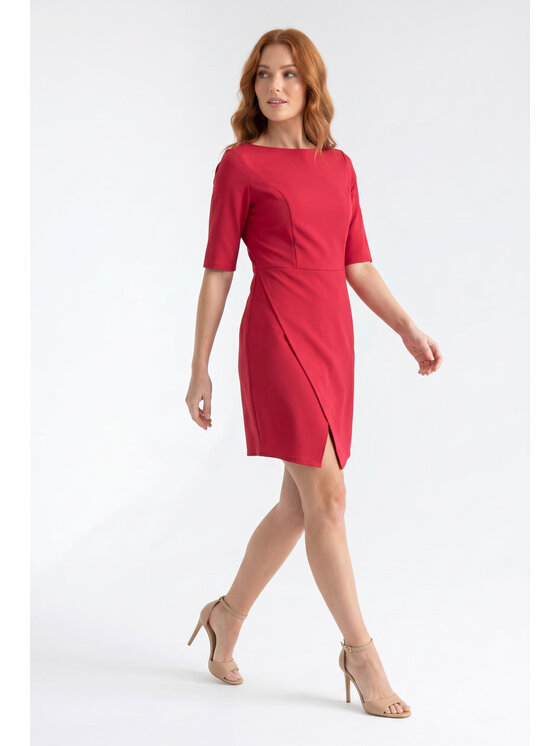 FIGL FIGL Sukienka koktajlowa M1372 Czerwony Fitted Fit