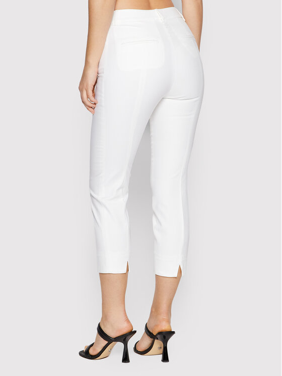 Peserico Peserico Kalhoty z materiálu P04855J0 Bílá Regular Fit