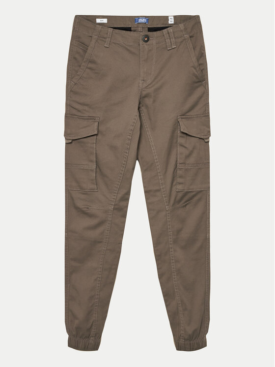 Jack&Jones Junior Bavlnené nohavice Paul 12151646 Sivá Slim Fit