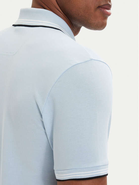 BOSS BOSS Поло Paul 50506193 Світло-синій Slim Fit