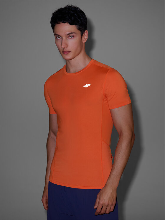 4F 4F Koszulka techniczna BLAST Pomarańczowy Slim Fit