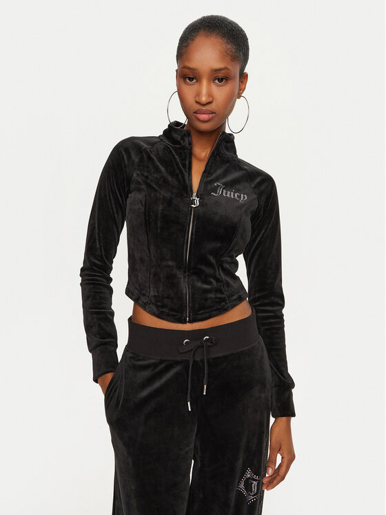 Juicy Couture Juicy Couture Світшот Morgan Cross JCBCT224832 Чорний Regular Fit