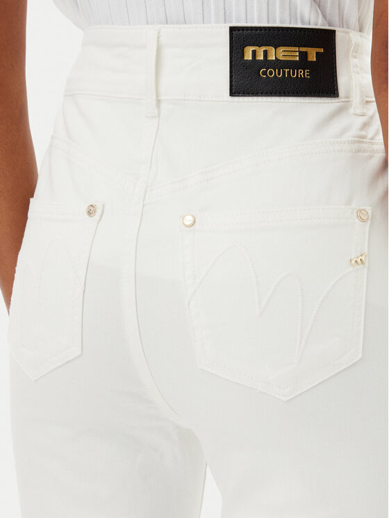 MET MET Jeans hlače M10 253PT Bela Regular Fit