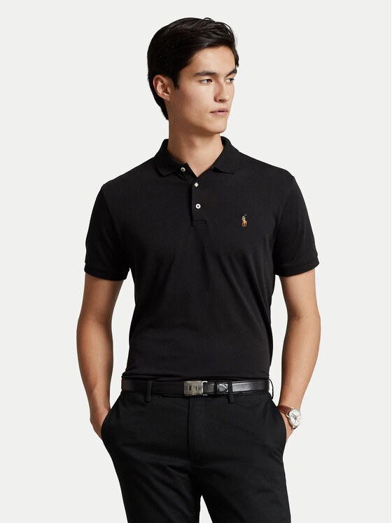 Polo Ralph Lauren Polo Ssl 710713130001 Czarny Slim Fit