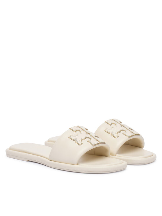 Tory Burch Tory Burch Klapki Double T Sport 79985 Écru