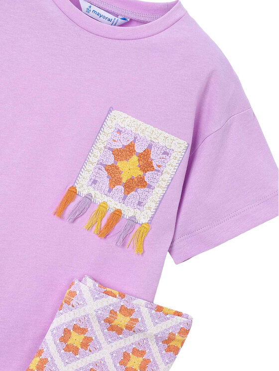 Mayoral Mayoral Completo T-shirt e leggings 3727 Viola Regular Fit