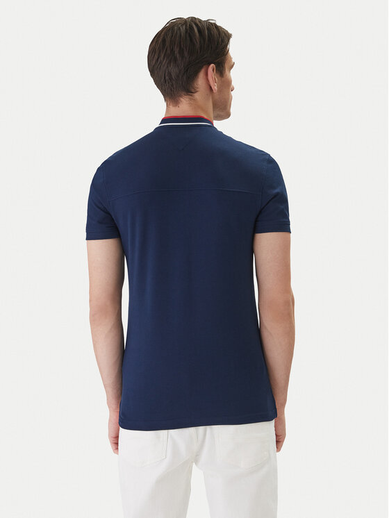 Tommy Hilfiger Tommy Hilfiger Polo särk Mao MW0MW34752 Tumesinine Slim Fit