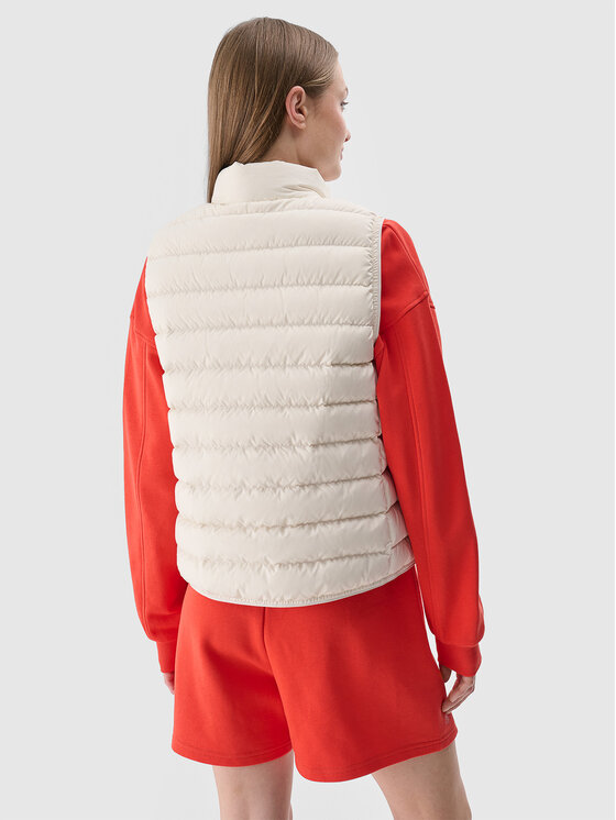 4F 4F Kamizelka MIDSHOP TEXTILE Biały Regular Fit
