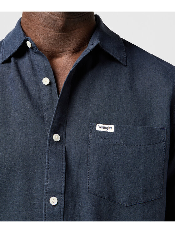 Wrangler Wrangler Koszula 112362751 Granatowy Regular Fit