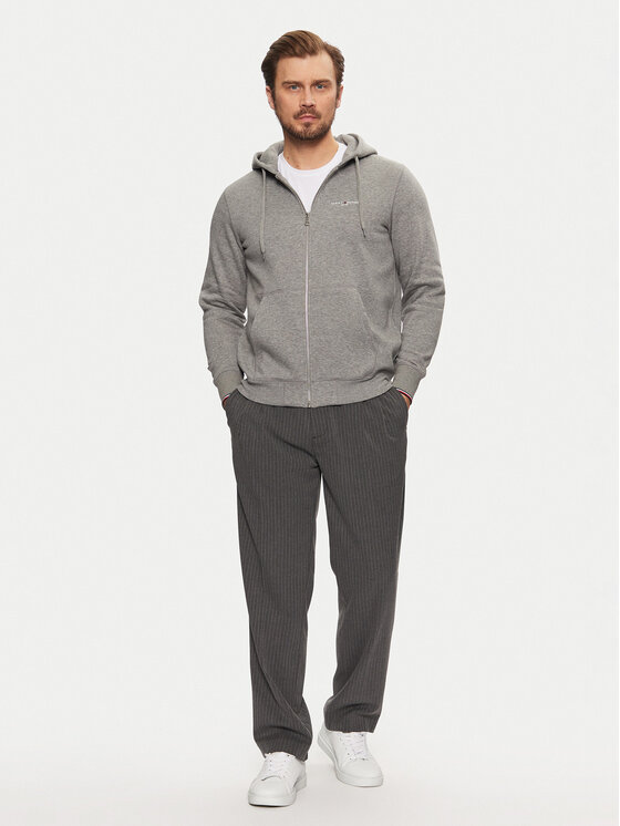 Tommy Hilfiger Tommy Hilfiger Суитшърт Small Logo MW0MW37687 Сив Regular Fit