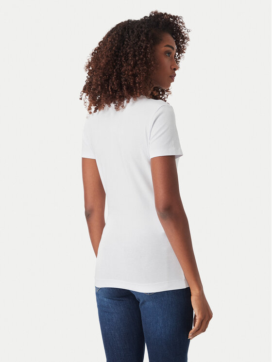Guess Guess T-Shirt W6YI25 K4344 Biały Slim Fit
