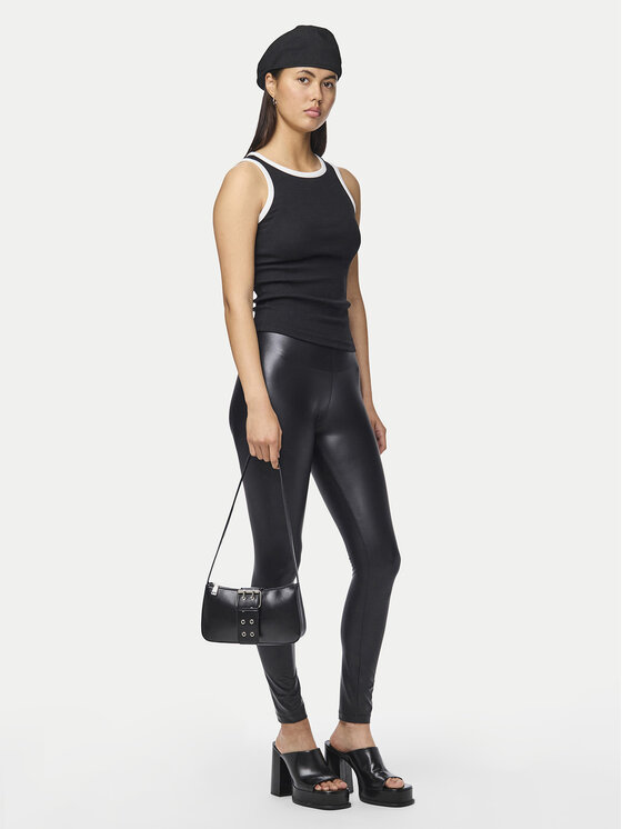 Pieces Pieces Клин Shiny 17118562 Черен Slim Fit