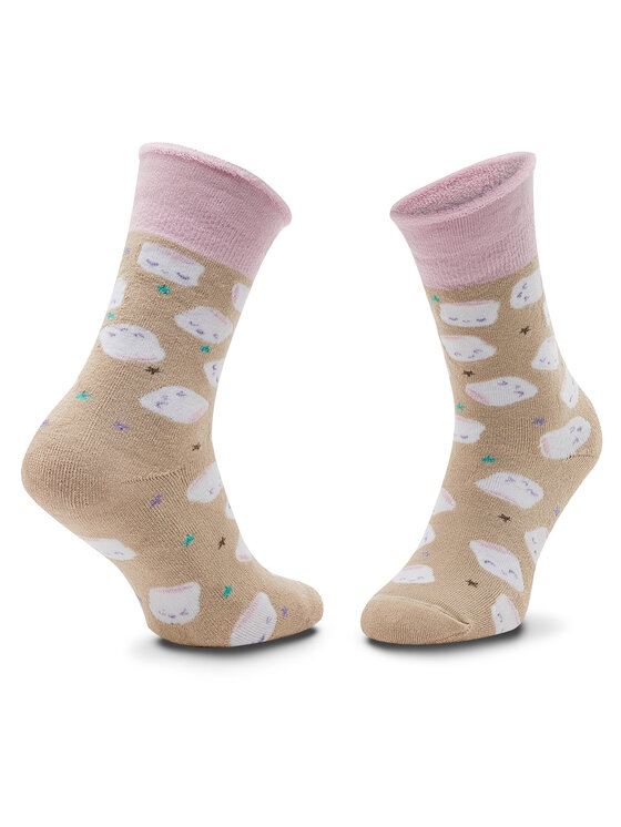 Zooksy Zooksy Visoke nogavice Unisex Warm Winter Marshmallows Bež