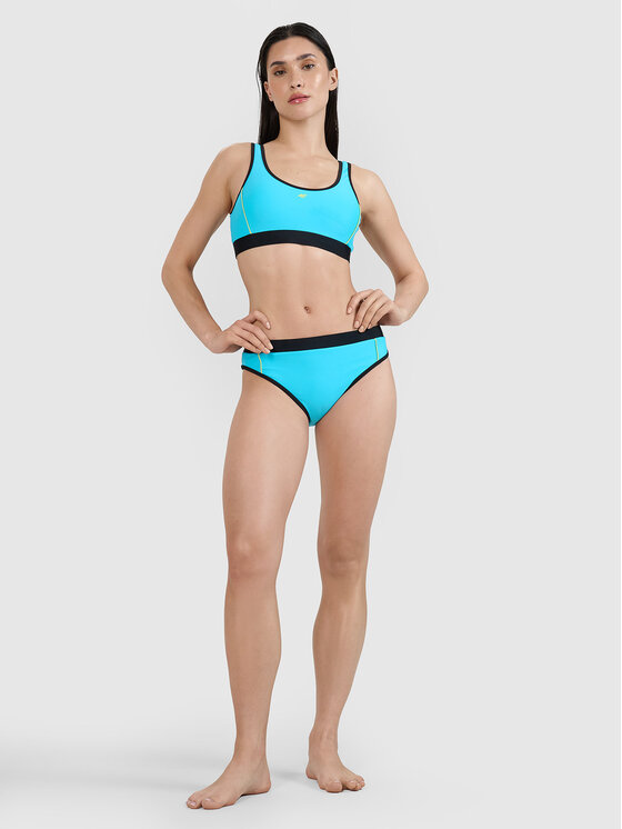 4F 4F Góra od bikini CHILLY WAVES Niebieski