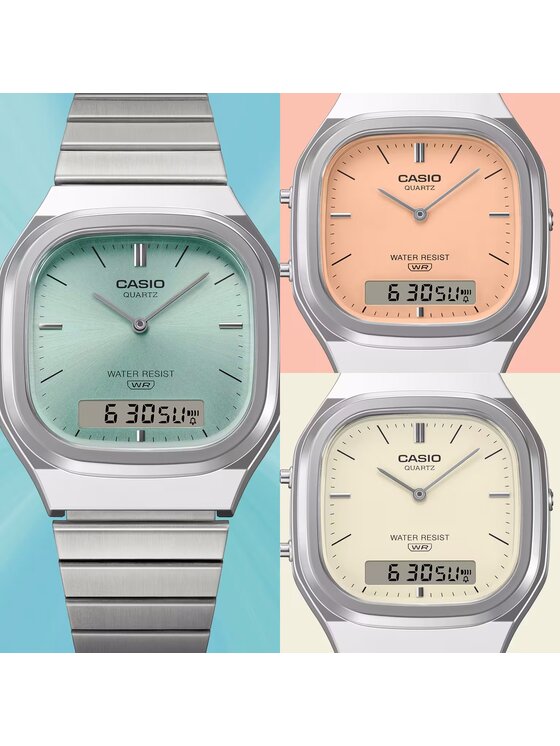 Casio Casio Zegarek 4549526425660 Srebrny