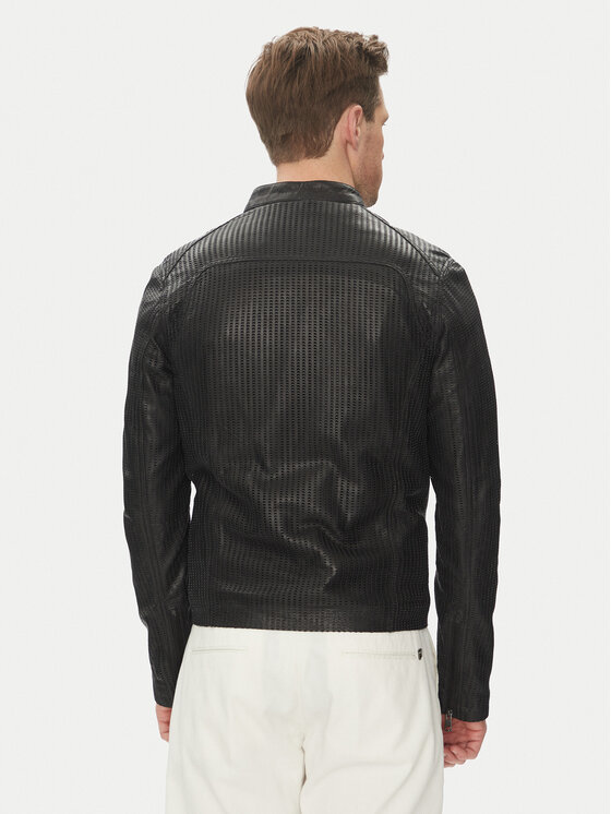 Serge Pariente Serge Pariente Lederjacke Leni Schwarz Slim Fit