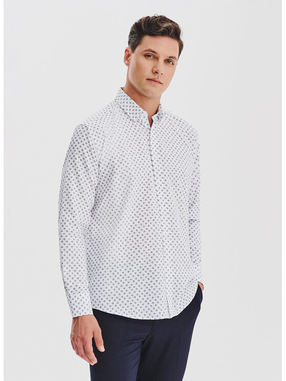 Pako Lorente Pako Lorente Koszula P25WF-1X-067 Biały Regular Fit