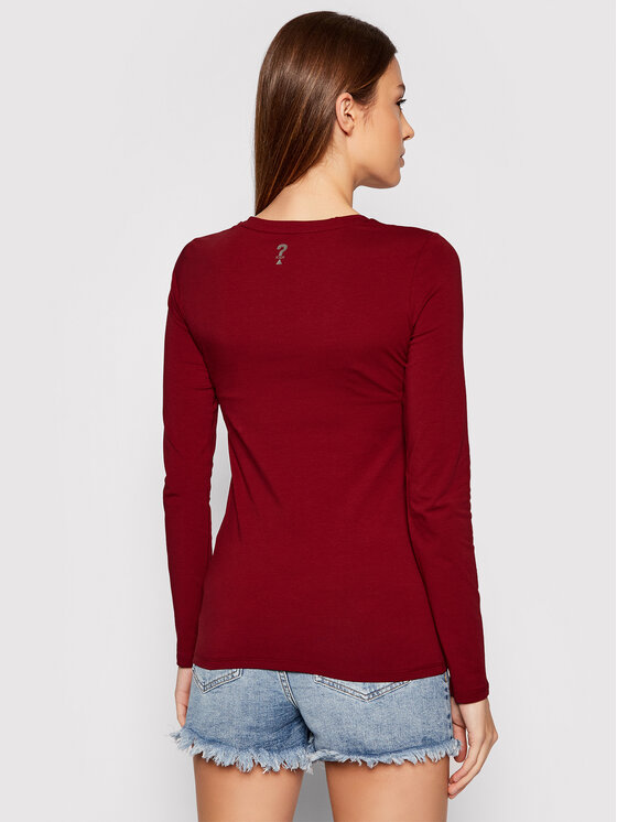 Blusa Raisa W1YI90 J1311 Bordeaux Slim Fit