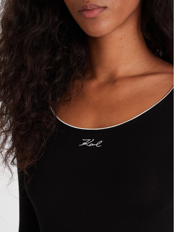 KARL LAGERFELD KARL LAGERFELD Glaustinukė A4W47021 Juoda Slim Fit