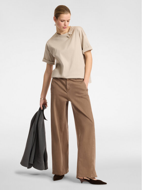 Elena Mirò Elena Mirò T-shirt G250Z000467N002 Écru Regular Fit