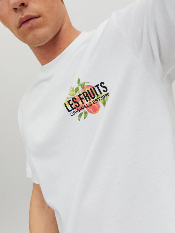 Jack&Jones Jack&Jones Тишърт Flores 12228776 Бял Loose Fit