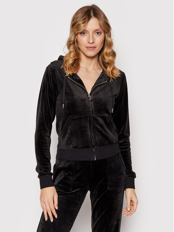 Juicy Couture Juicy Couture Світшот Robertson JCAP176 Чорний Slim Fit