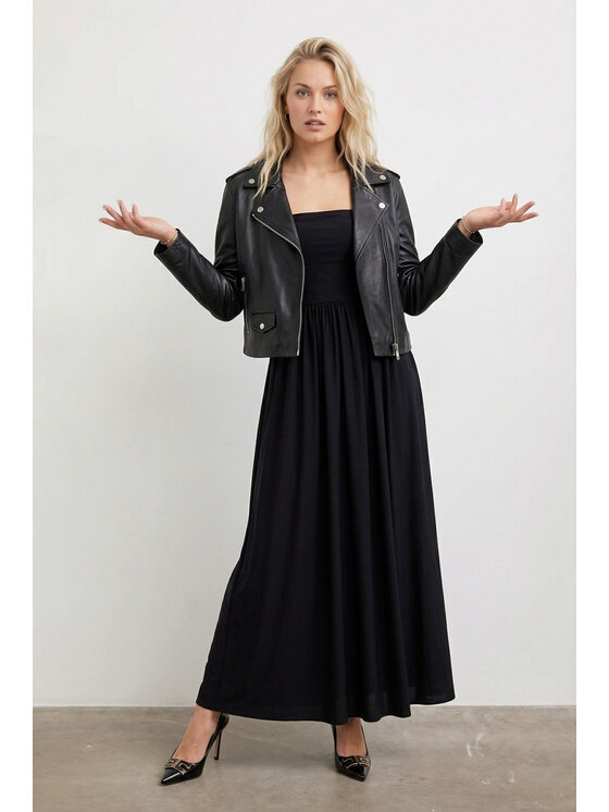FIGL FIGL Večerní šaty M1344 Černá Straight Fit