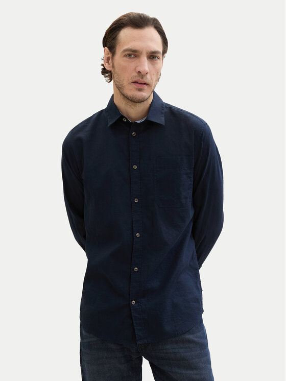 Tom Tailor Tom Tailor Πουκάμισο 1040141 Σκούρο μπλε Regular Fit