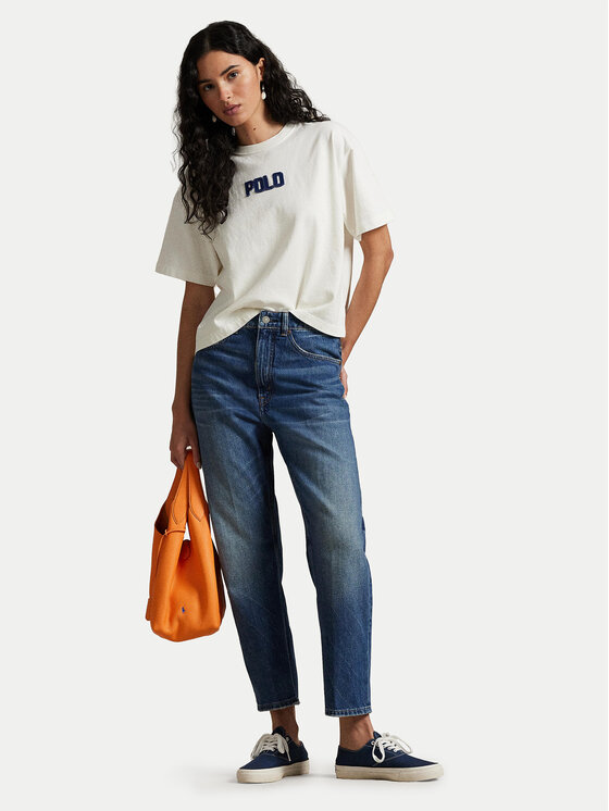 Polo Ralph Lauren Polo Ralph Lauren Majica 211965119001 Écru Oversize