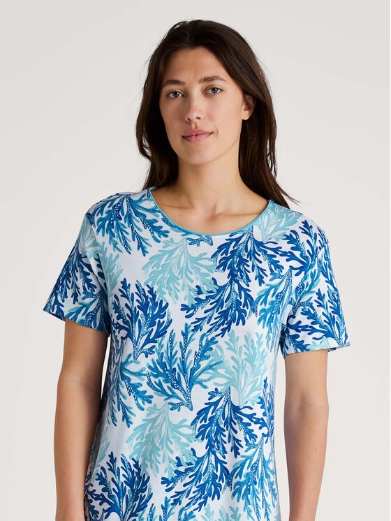 Calida Calida Nočná košeľa 34157 Modrá Comfortable Fit