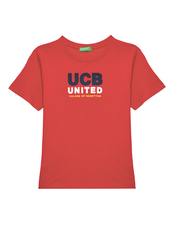 Chłopięcy T-Shirt United Colors Of Benetton, Rozmiar 116, Czerwony, 3I1XG10JO