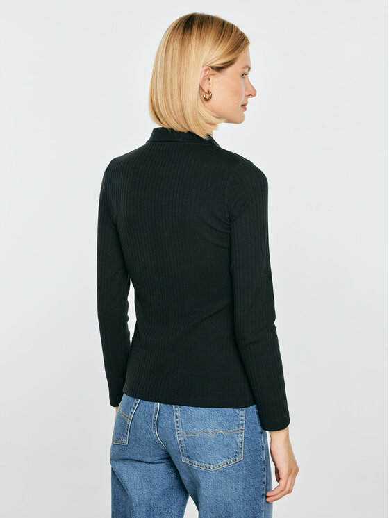 BIG STAR BIG STAR Bluzka DELFINA Czarny Slim Fit