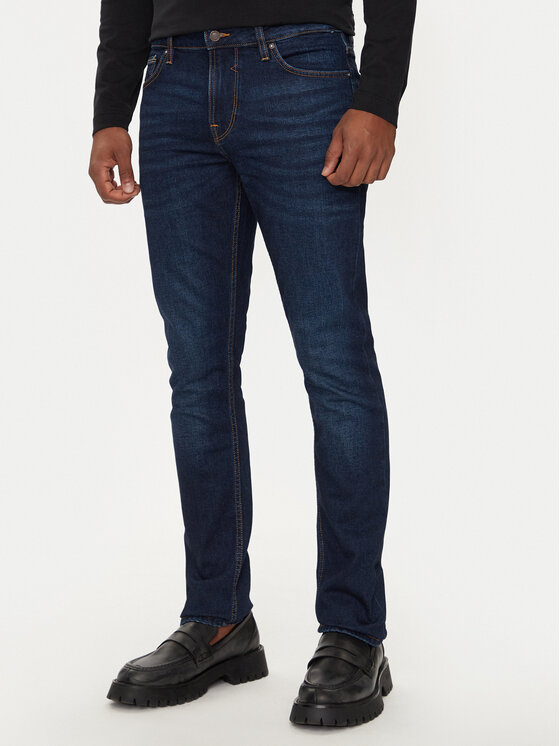 Guess Guess Дънки FINNLEY M4BAS2 D5GN2 Тъмносин Slim Fit